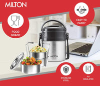Milton Legend Insulated Stainless Steel Tiffin Box 260ml — angle view