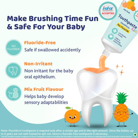 Chicco Toothpaste (0–6 Years) – Gentle & Safe Oral Care