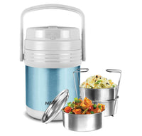 Milton Woofer Thermosteel Tiffin with Bluetooth Speaker 900ml — front view
