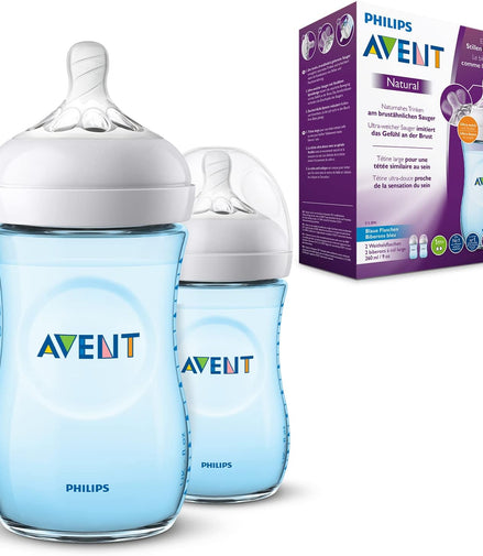 Philips Avent Natural 2.0 9oz Blue Bottle bundle