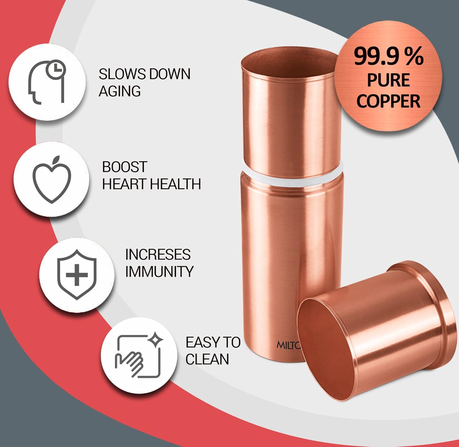 Milton Copper Carafe Water Bottle - 1250ml