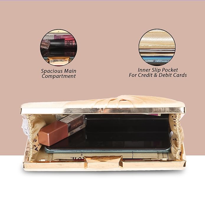 LAVIE  CHEER FRAME CLUTCH-WALLET GOLD METALLIC - image 11 of 18 - Clutch