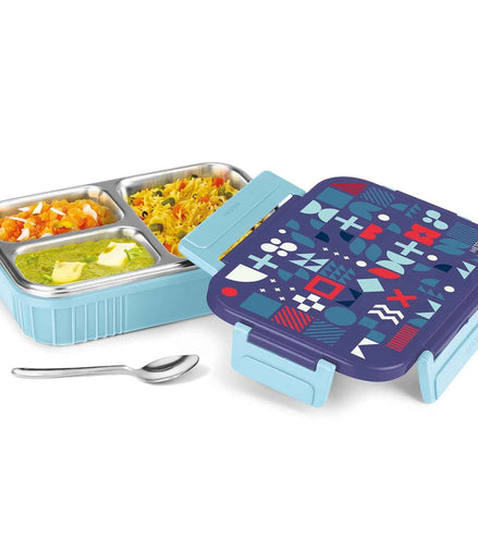 Milton Fun Feast 3-Compartment Lunch Box Dark Blue