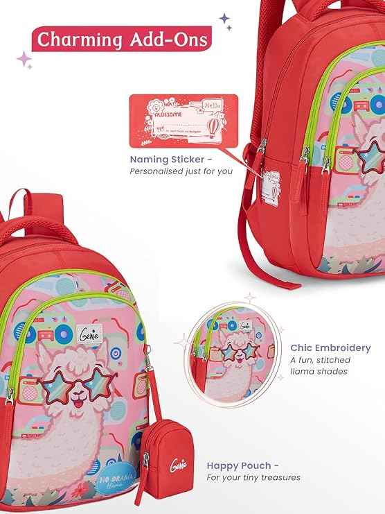 Genie Llama Drama School Bag - image 5 of 7 - Backpack