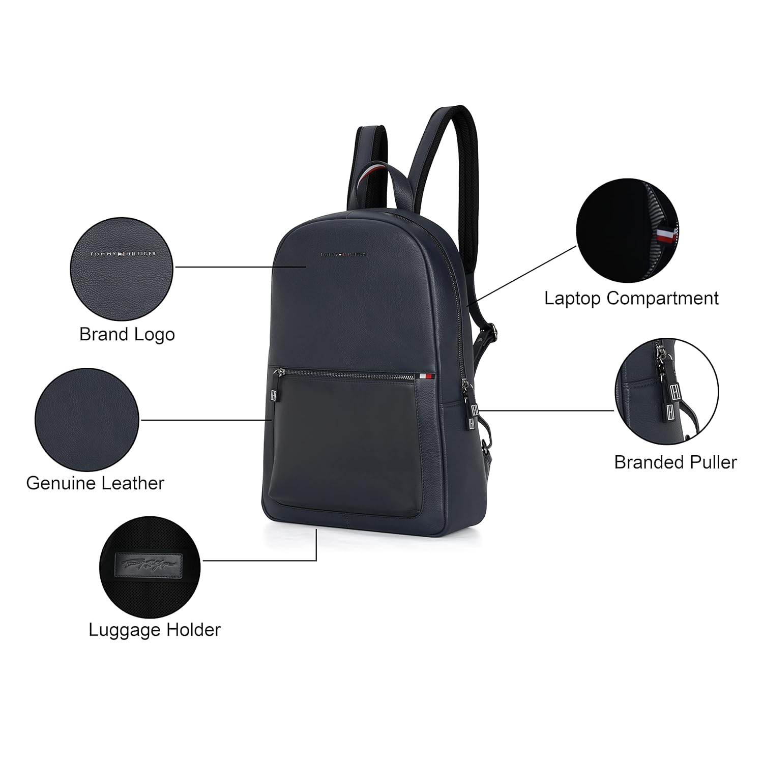 Tommy Hilfiger Rochester Navy Laptop Backpack