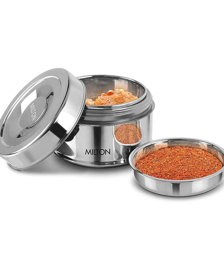 Milton Steel Snack Stainless Steel Tiffin 700ml Silver