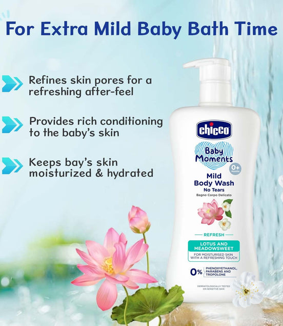 Chicco Baby Moments Mild Body Wash With Lotus & Meadowsweet