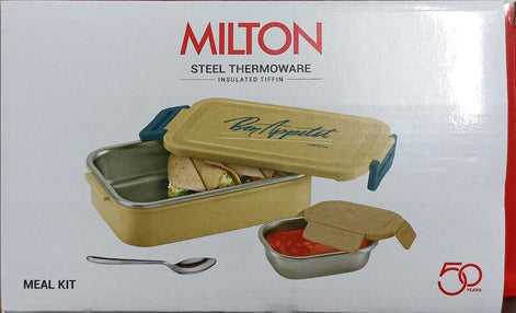 MILTON MEAL KIT Insulated Inner Stainless Steel Tiffin Box | 2 Containers