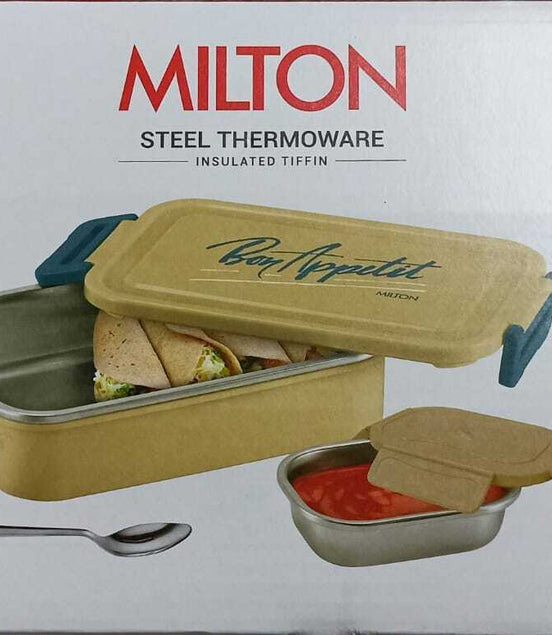 MILTON MEAL KIT Insulated Inner Stainless Steel Tiffin Box | 2 Containers