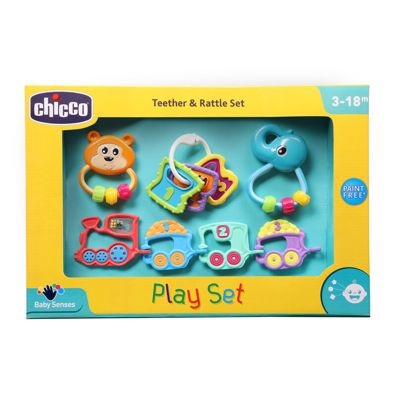 Chicco Teether & Rattle Play Set (4Pcs) - image 1 of 5 - rattle set