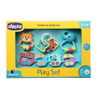 Chicco Teether & Rattle Play Set — Safe Newborn Toys (4 Pcs)