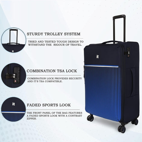 IT Luggage The Lite Lapis Blue Trolley Bag