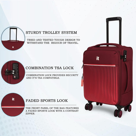 IT Luggage The Lite Barberry Trolley Bag
