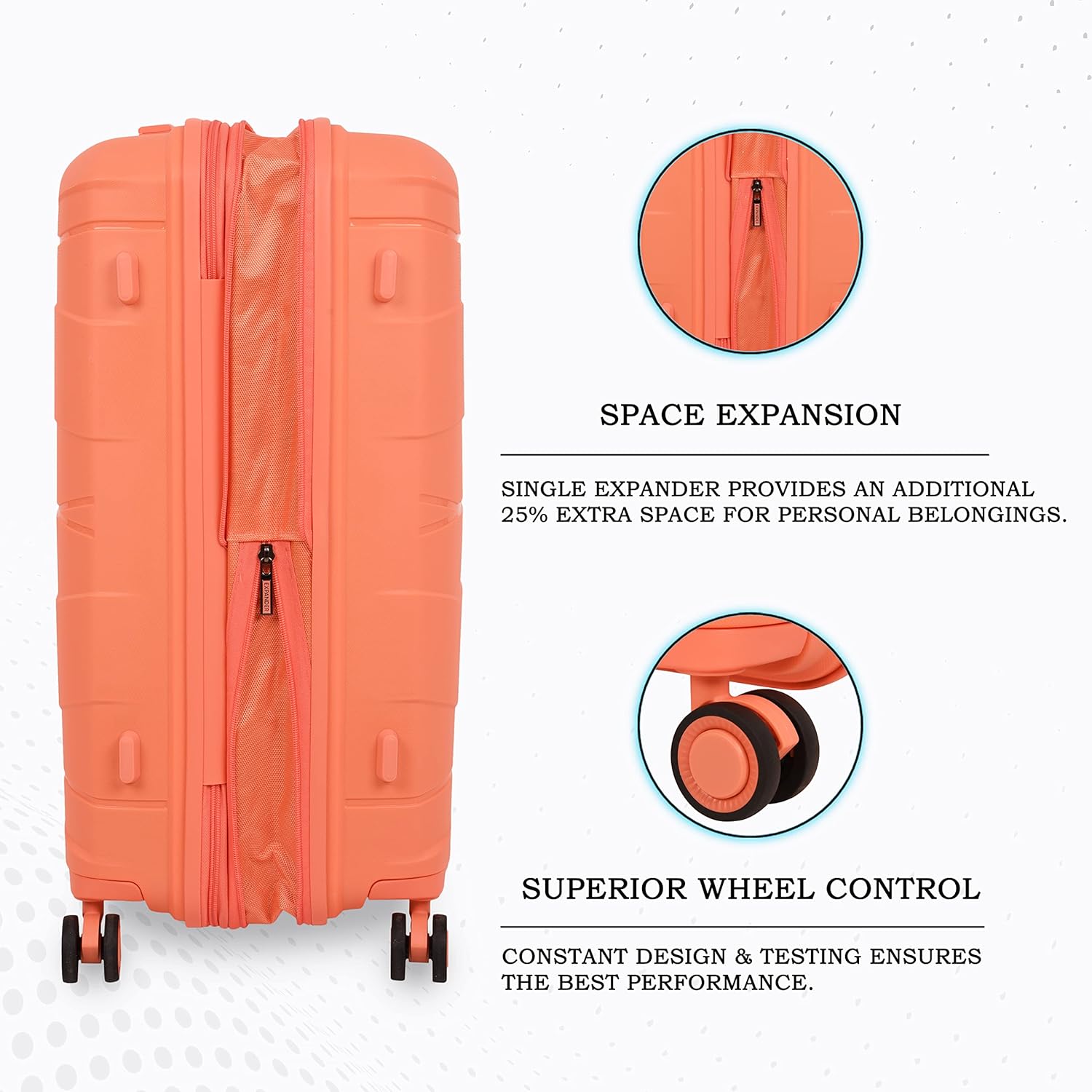 IT Luggage Momentous Fusion Coral Trolley Bag