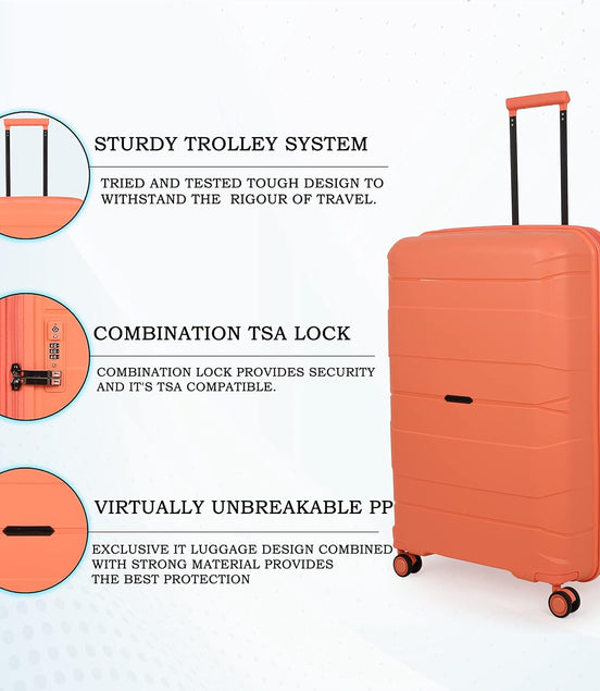 IT Luggage Momentous Fusion Coral Trolley Bag