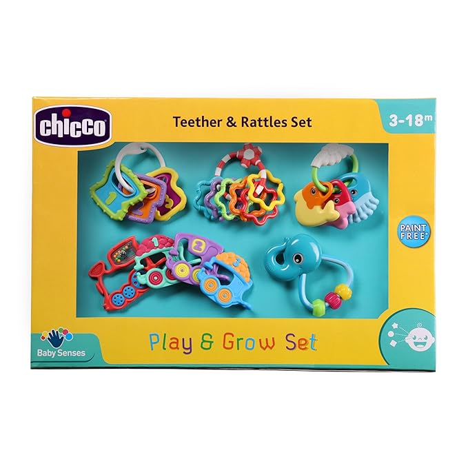 Chicco Baby Rattle Set Pack of 5 - Multicolor