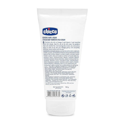 Chicco Baby Moments Rich Cream – Deep Nourishment for Dry Skin