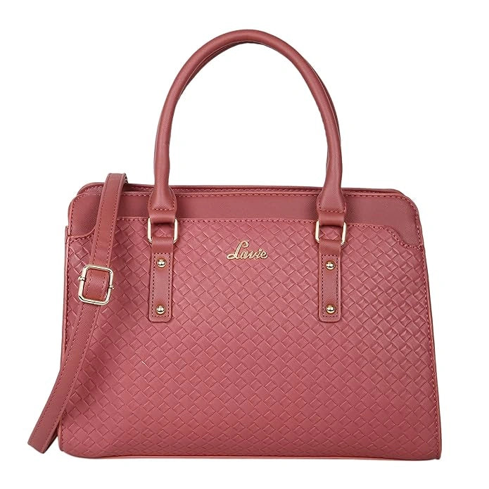 Lavie 3 Compartment Satchel Handbag — Deep Pink
