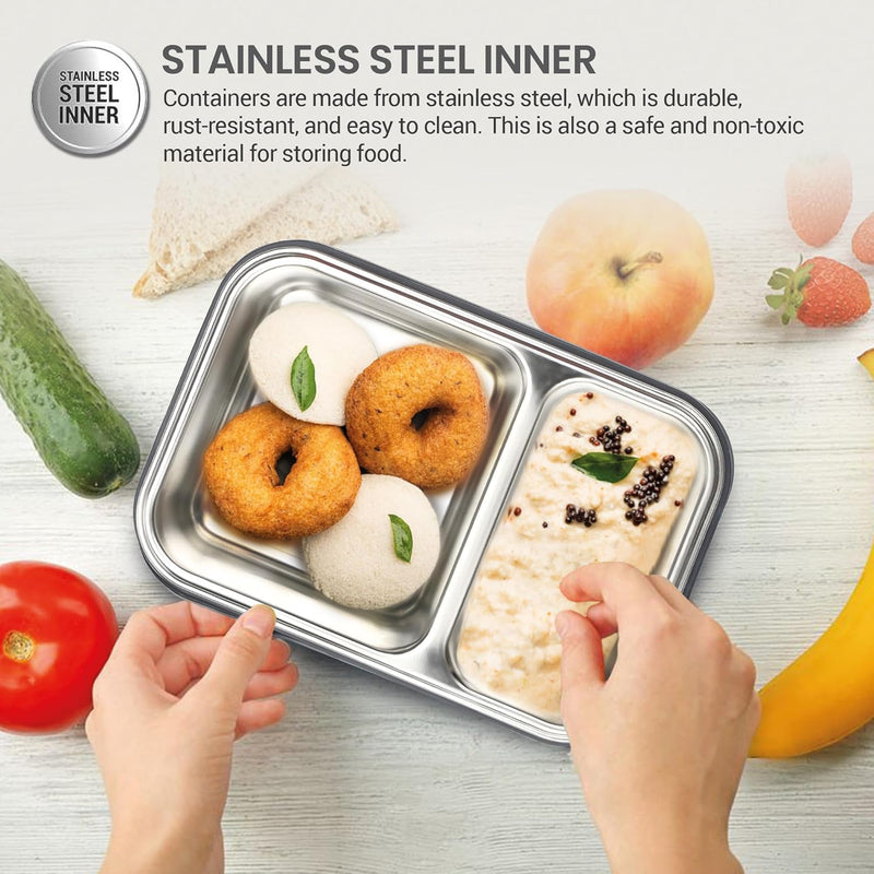 Milton Fun Feast 2-Compartment Lunch Box — side view