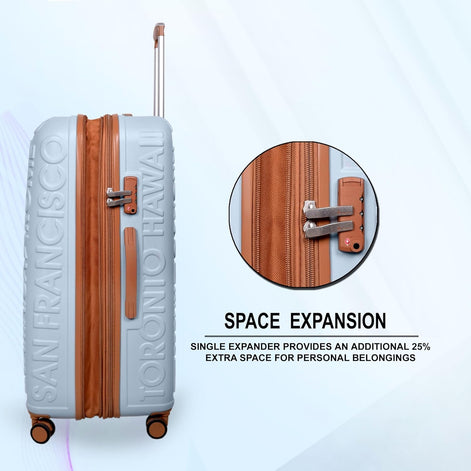 IT Luggage Destinations Pearl Blue Trolley Bag