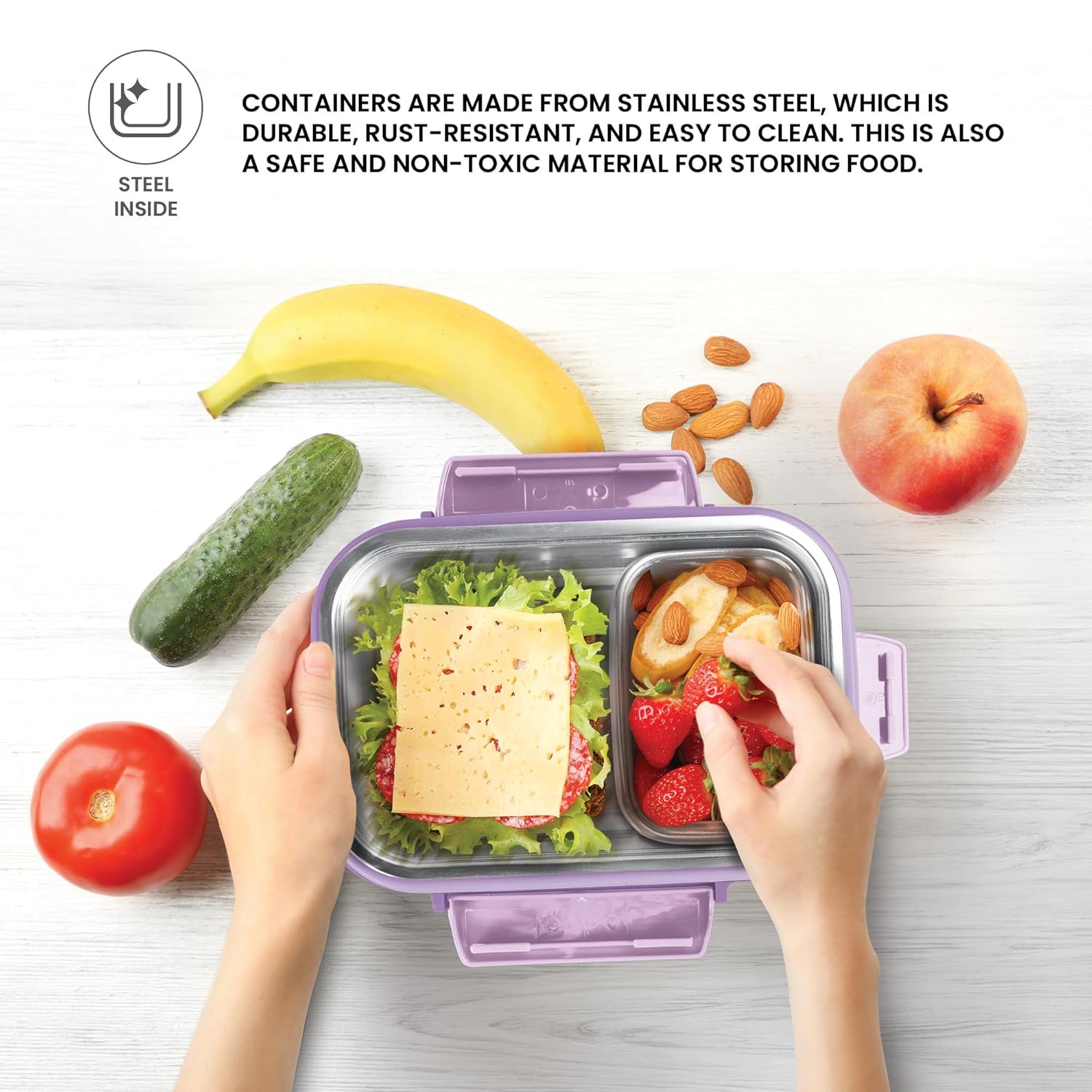 MILTON Wondermeal PU Insulated 680 ml I Leak Proof with Side Lock I Tiffin Box for School