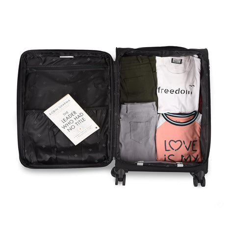 IT Luggage The Lite Black Trolley Bag