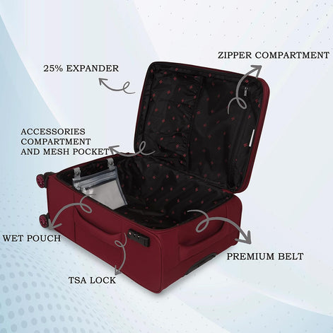 IT Luggage The Lite Barberry Trolley Bag