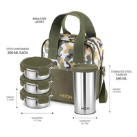 Milton Camo Feast Stainless Steel Tiffin — back view