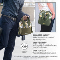 Milton Camo Feast Stainless Steel Tiffin — angle view