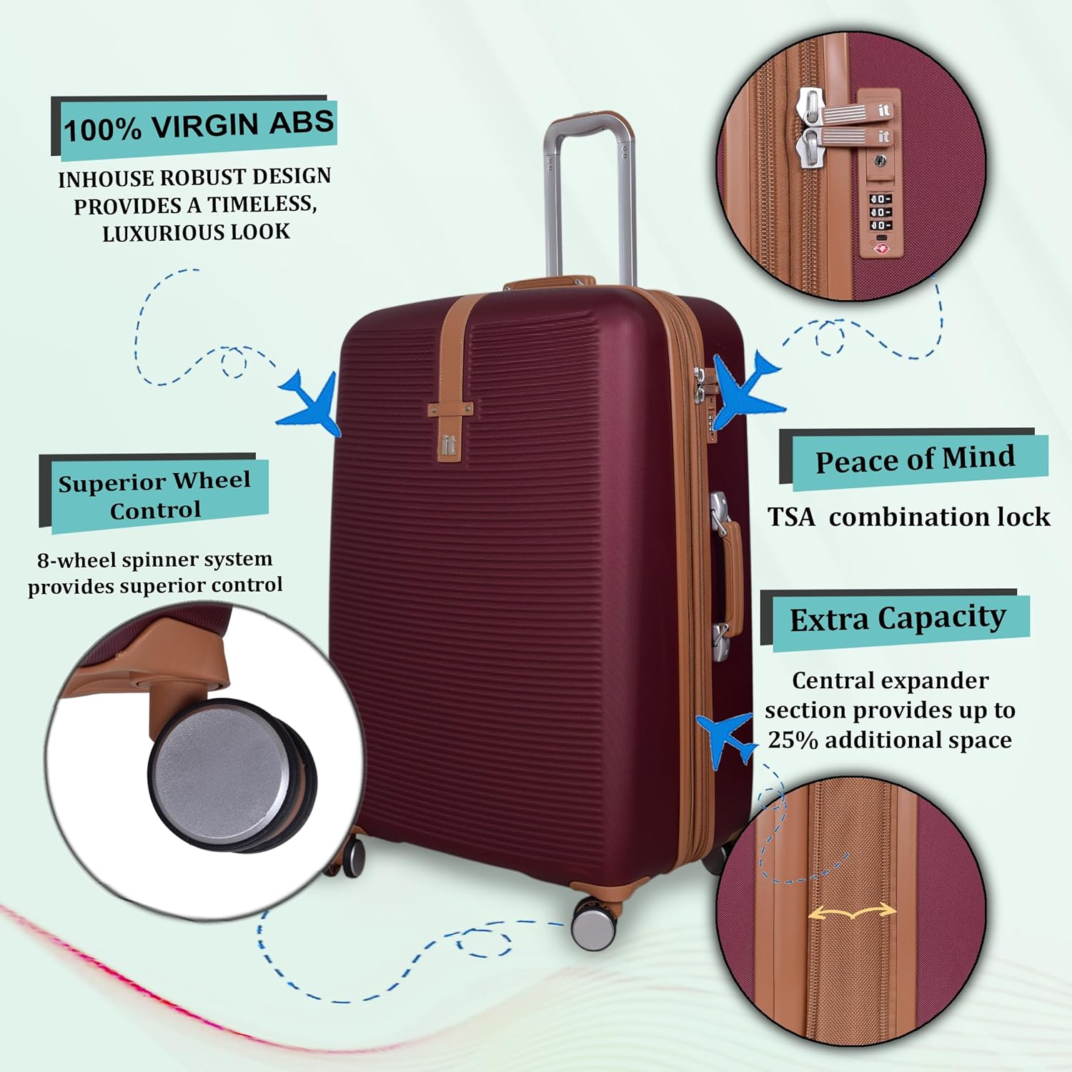 IT Luggage Shoreside French Port Trolley Bag