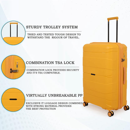 IT Luggage Momentous Mango Yellow Trolley Bag
