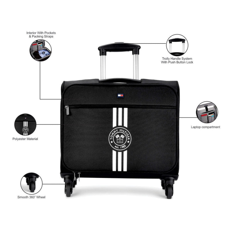 Tommy Hilfiger Planetary X overnighter soft luggage in Black — view 4
