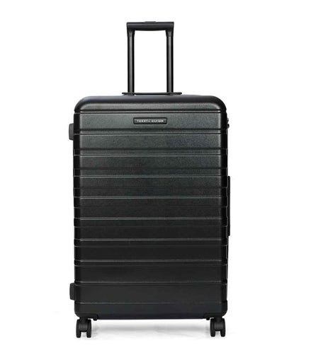 Tommy Hilfiger Hoover X Hardside Trolley Bag in Black — front view