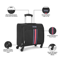 Tommy Hilfiger Nashville overnighter cabin trolley bag in Black — view 5