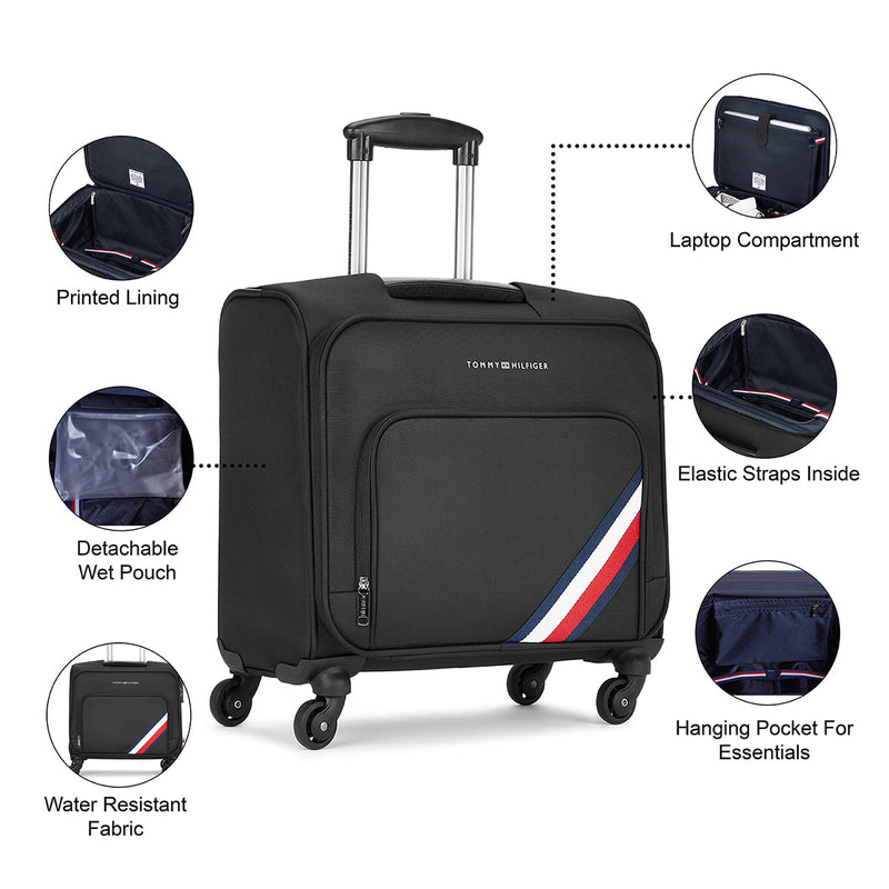 Tommy Hilfiger Roosevelt overnighter soft luggage in Black — view 6