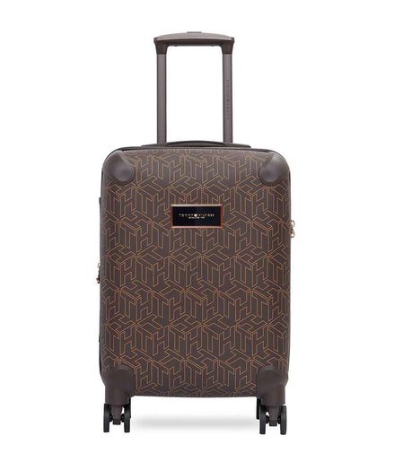 Tommy Hilfiger Jazz Hybrid Trolley Bag in Brown — cabin front view