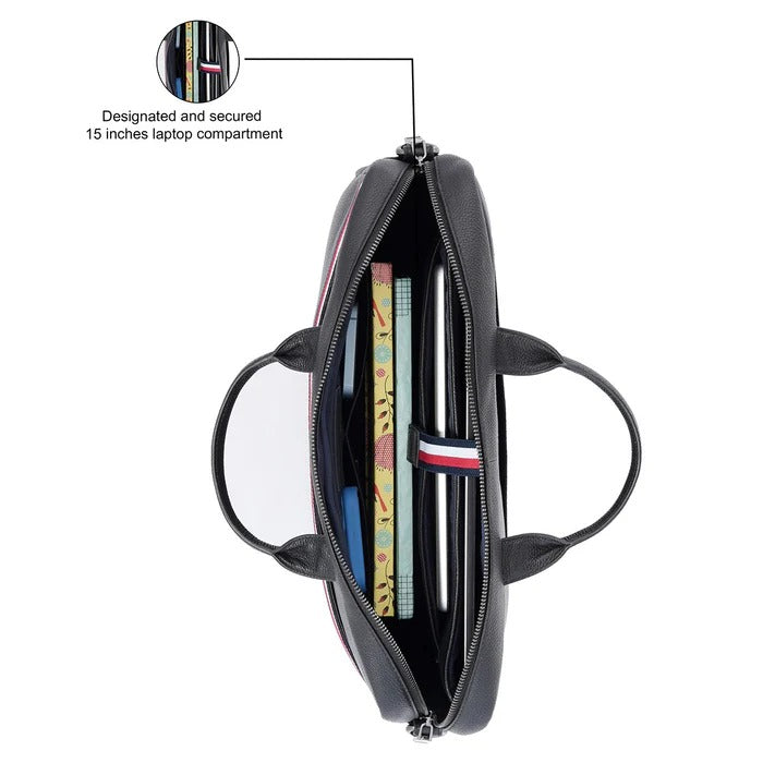 Tommy Hilfiger Black Rothenburg Laptop Bag