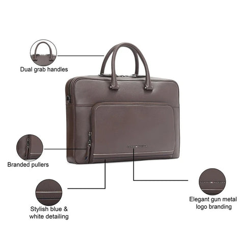 Tommy Hilfiger Brown Yorkshire Laptop Bag