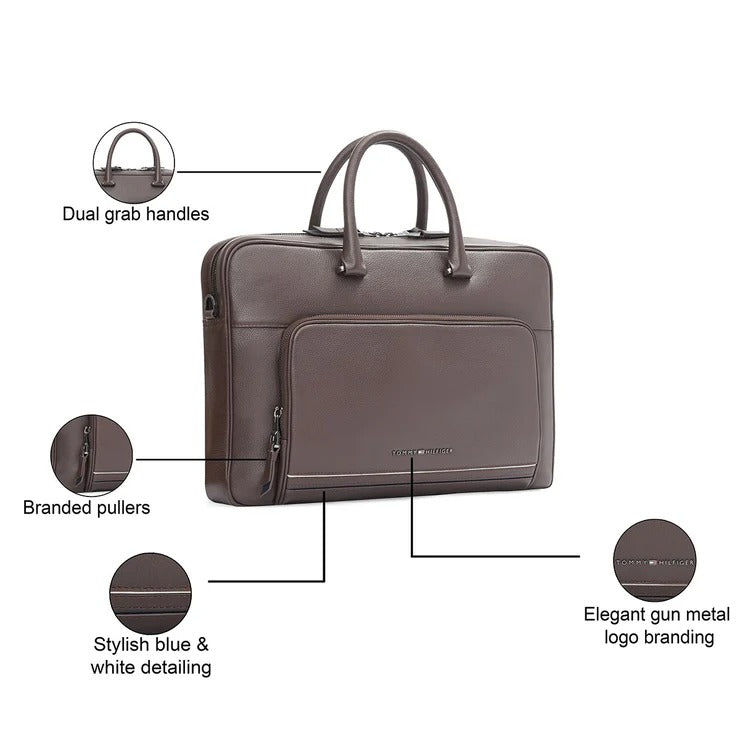 Tommy Hilfiger Brown Yorkshire Laptop Bag