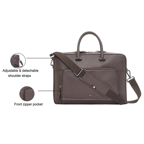 Tommy Hilfiger Brown Yorkshire Laptop Bag