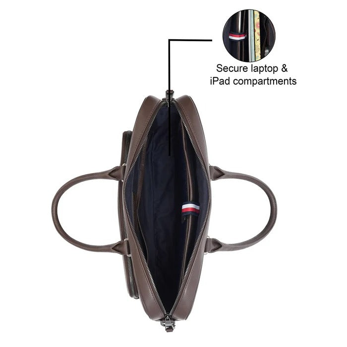 Tommy Hilfiger Brown Yorkshire Laptop Bag
