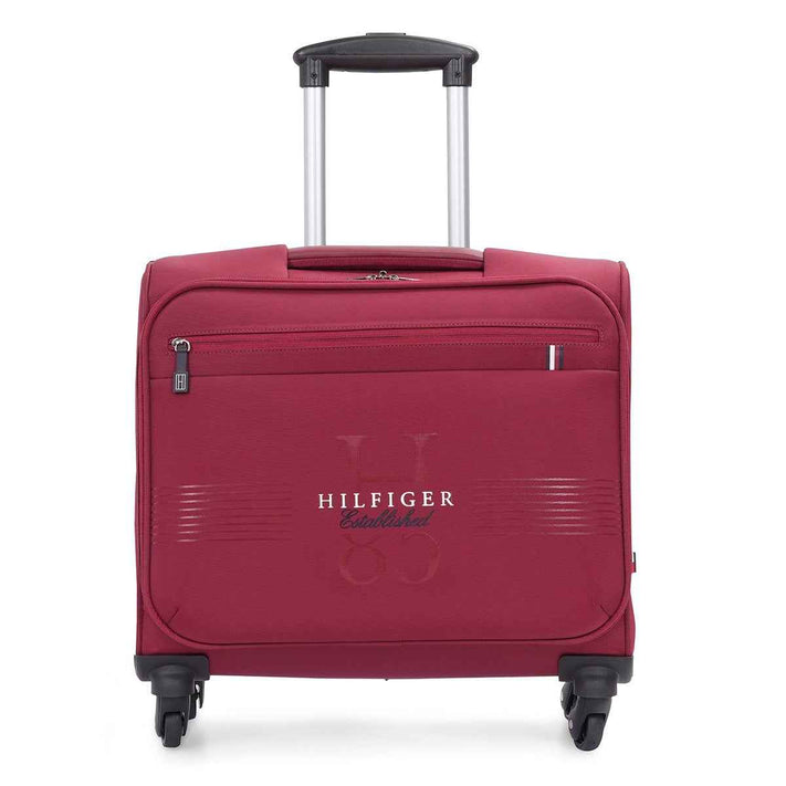 Tommy Hilfiger Formington Polyester Overnighter Cabin Bag in Burgundy — front view