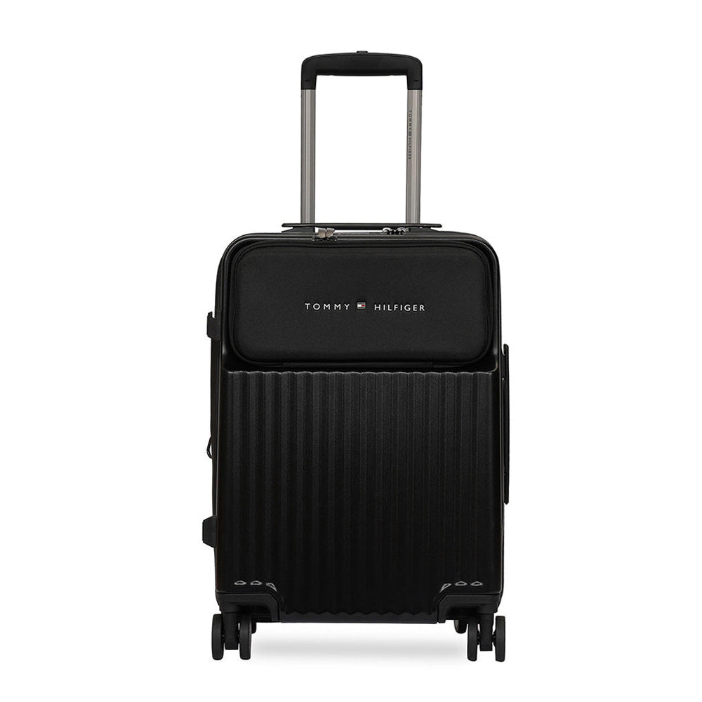 Tommy Hilfiger Pittsburg hardside trolley bag in Black