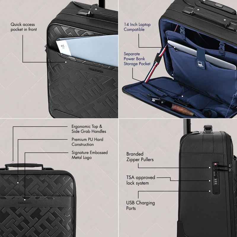 Tommy Hilfiger Benjamin overnighter in Black — view 4