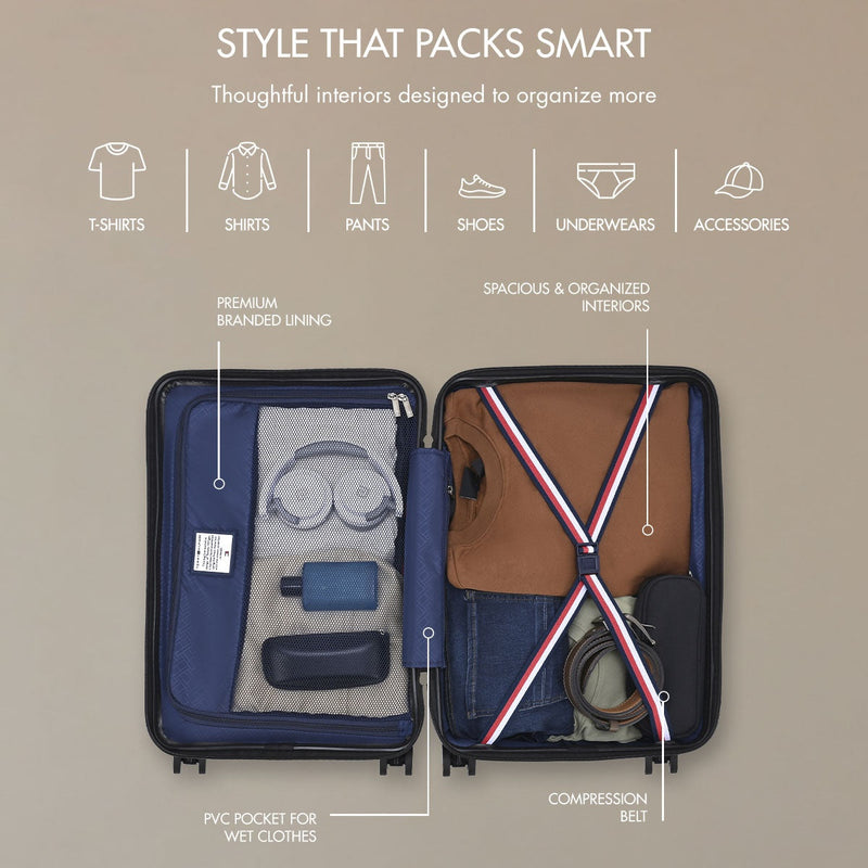 Tommy Hilfiger Fame Hard Luggage Navy detail