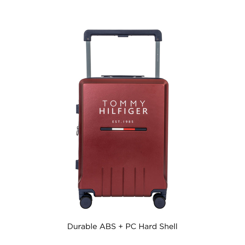 Tommy Hilfiger Broadway hardside trolley bag in Wine - cabin size view 2