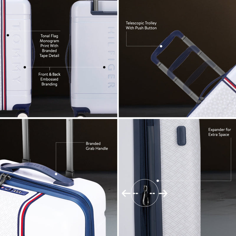Tommy Hilfiger Millennia X hardside trolley bag in White - view 4