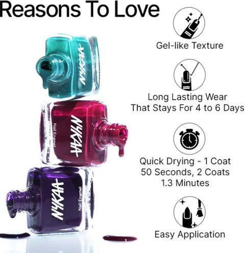 Nykaa Fall Winter Collection Nail Enamel — back view