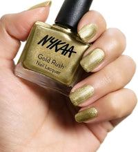 Nykaa Gold Nail Enamel — front view