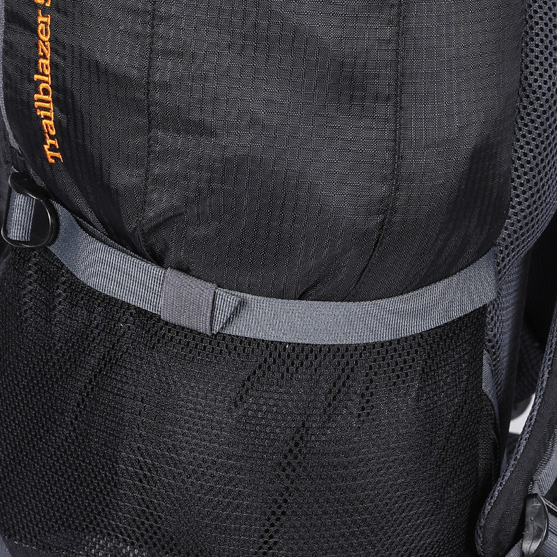Wildcraft Trailblazer 50 L trekking rucksack in Black - bungee cord detail